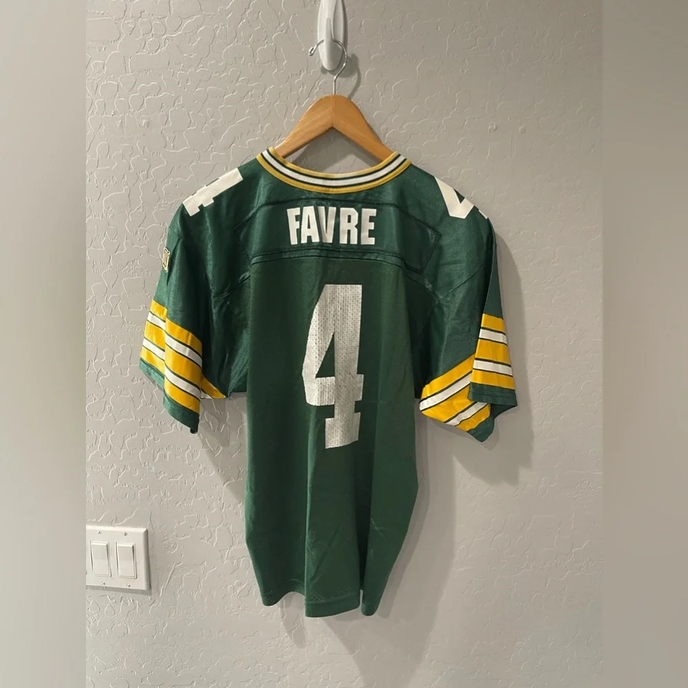 Vintage‎ Wilson Green Bay Packers Brett Farve Jersey Youth Large